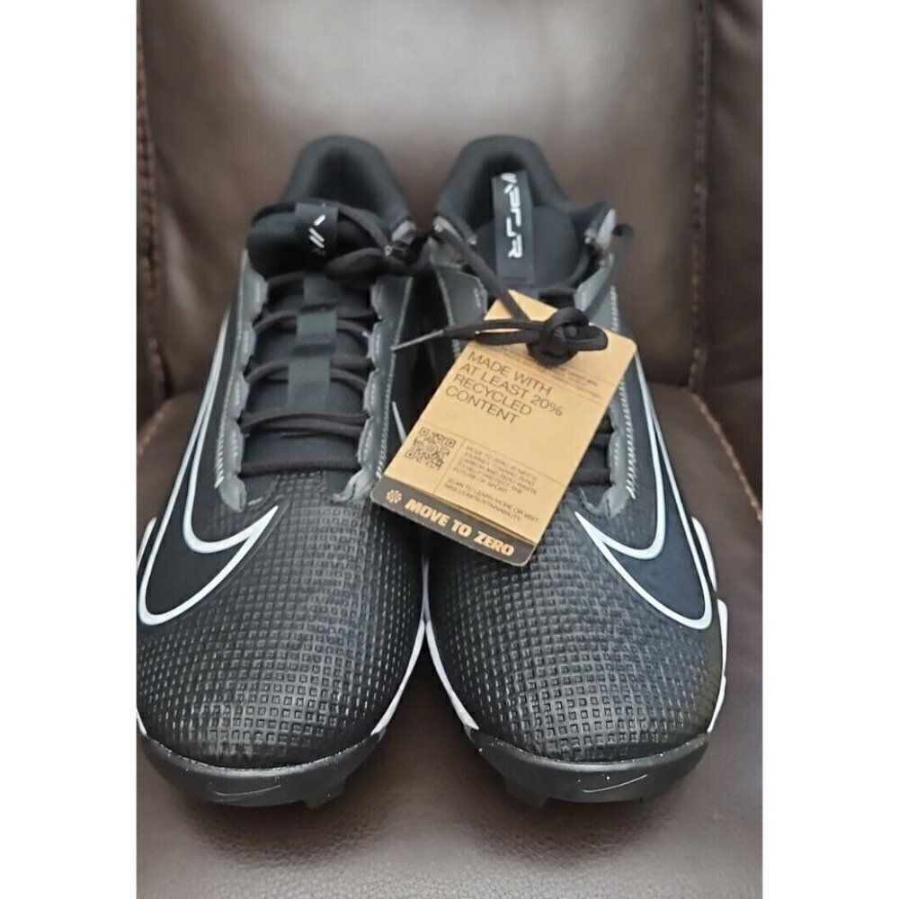 NIKE VAPOR EDGE SHARK 2 BLACK-WHITE-GREY FOOTBALL CLEATS Men's Size 13 - Picture 3 of 8